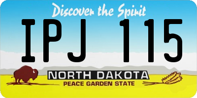 ND license plate IPJ115
