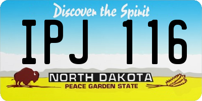 ND license plate IPJ116