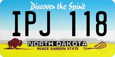 ND license plate IPJ118
