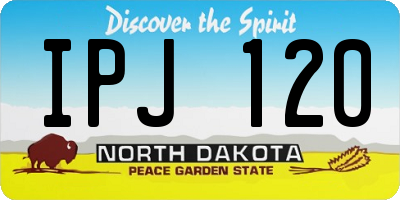 ND license plate IPJ120