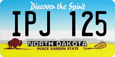 ND license plate IPJ125