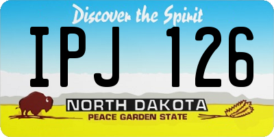 ND license plate IPJ126