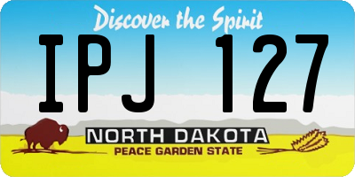 ND license plate IPJ127