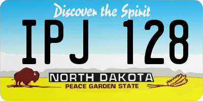 ND license plate IPJ128
