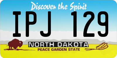 ND license plate IPJ129