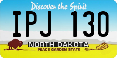 ND license plate IPJ130
