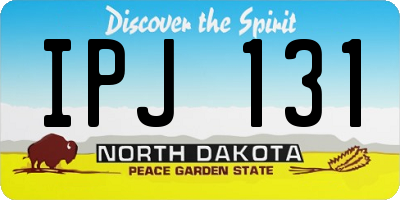 ND license plate IPJ131