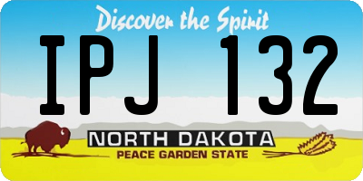 ND license plate IPJ132