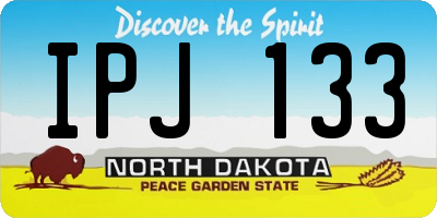 ND license plate IPJ133