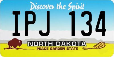 ND license plate IPJ134