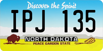 ND license plate IPJ135