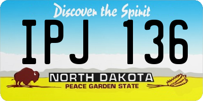 ND license plate IPJ136