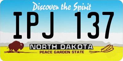 ND license plate IPJ137