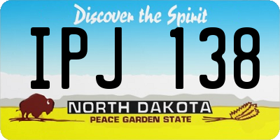 ND license plate IPJ138