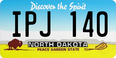 ND license plate IPJ140