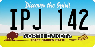 ND license plate IPJ142