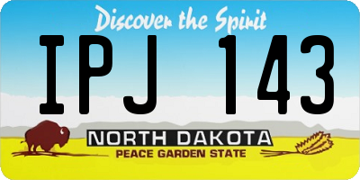 ND license plate IPJ143