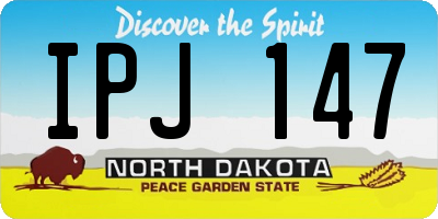 ND license plate IPJ147