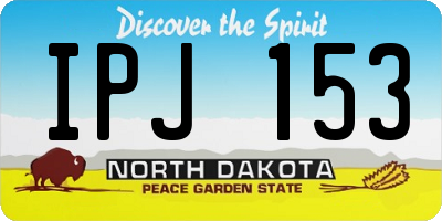 ND license plate IPJ153