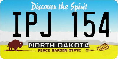 ND license plate IPJ154