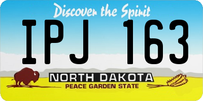 ND license plate IPJ163