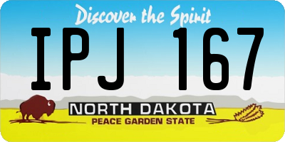 ND license plate IPJ167