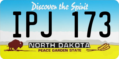 ND license plate IPJ173