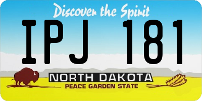 ND license plate IPJ181