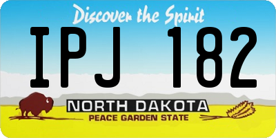 ND license plate IPJ182