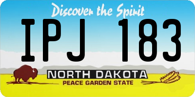 ND license plate IPJ183