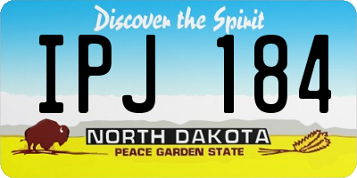 ND license plate IPJ184