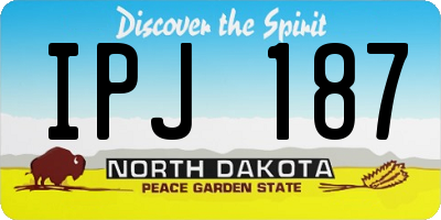 ND license plate IPJ187