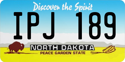 ND license plate IPJ189