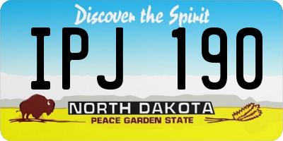 ND license plate IPJ190