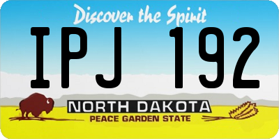 ND license plate IPJ192