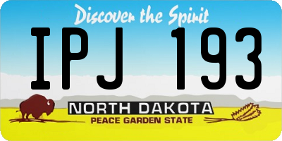 ND license plate IPJ193