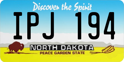 ND license plate IPJ194