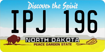 ND license plate IPJ196