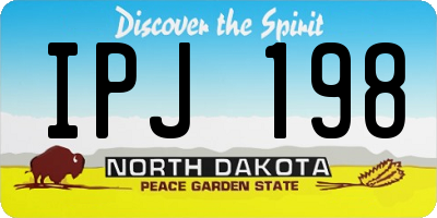 ND license plate IPJ198