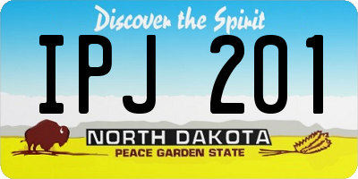 ND license plate IPJ201