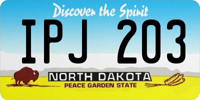 ND license plate IPJ203