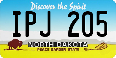ND license plate IPJ205