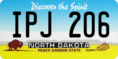 ND license plate IPJ206