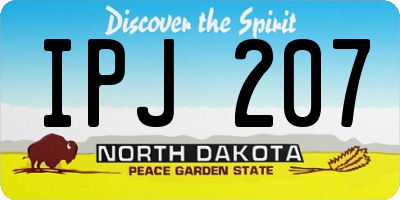 ND license plate IPJ207
