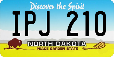 ND license plate IPJ210