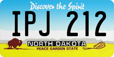 ND license plate IPJ212