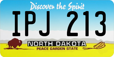 ND license plate IPJ213