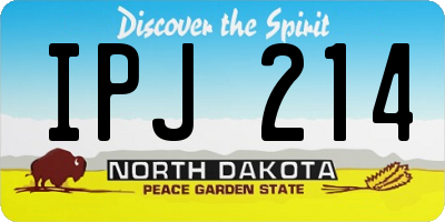 ND license plate IPJ214