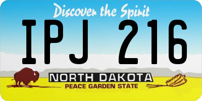 ND license plate IPJ216