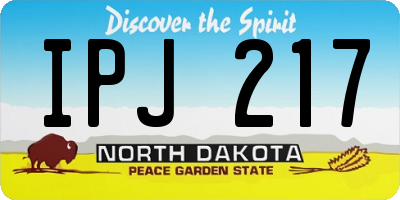 ND license plate IPJ217